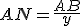 AN=\frac{AB}{y}