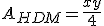 A_{HDM} = \frac{xy}4