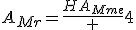 A_{Mr}=\frac{HA_{Mme}} 4