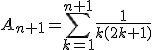 A_{n+1}=\sum_{k=1}^{n+1}\frac{1}{k(2k+1)}