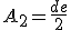 A_2=\frac{de}{2}