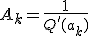 A_k=\frac{1}{Q'(a_k)