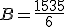 B = \frac{15 + 35}{6}