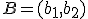 B=(b_1,b_2)
