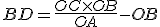 BD = \frac{OC\times OB}{OA} - OB