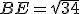 BE = \sqrt{34}