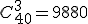 C^3_{40} = 9880
