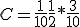 C = \frac{1}{10} + \frac{1}{2} * \frac{3}{10} 