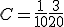 C = \frac{1}{10} + \frac{3}{20}