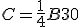 C = \frac{1}{4} B + 30