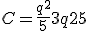C = \frac{q^2}{5}+3q+25