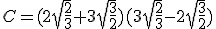C=(2\sqrt{\frac{2}{3}}+3\sqrt{\frac{3}{2}})(3\sqrt{\frac{2}{3}}-2\sqrt{\frac{3}{2}})