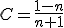 C=\frac{1-n}{n+1}