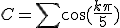 C=\sum\cos(\frac{k\pi}{5})