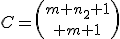 C={m+n_2+1\choose m+1}