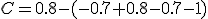 C=0.8-(-0.7+0.8-0.7-1)