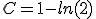 C=1-ln(2)