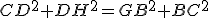 CD^2+DH^2=GB^2+BC^2