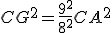 CG^2=\frac{9^2}{8^2}CA^2