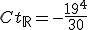 Ct_{\mathbb{R}}=-\frac{19^{4}}{30}