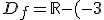 D_{f}=\mathbb{R}-(-3;3)