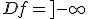 Df = ]-\infty;0[U]0;+\infty[ 