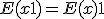E(x+1) = E(x) + 1
