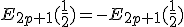 E_{2p+1}(\frac{1}{2})=-E_{2p+1}(\frac{1}{2})