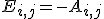 E_{i,j}=-A_{i,j}