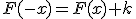 F(-x)=F(x)+k