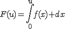 F(u)=\int_0^uf(x) dx