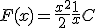 F(x) = \frac{x^2}{2}+\frac{1}{x}+C