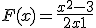 F(x) = \frac{x^2 - 3}{2x + 1}