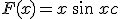 F(x)=x\,\sin\,x  +c