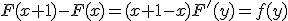 F(x+1)-F(x)=(x+1-x)F'(y)=f(y)