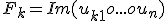 F_k = Im(u_{k+1}o...ou_n)