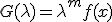G(\lambda)=\lambda^mf(x)