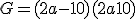 G = (2a-10)(2a+10)