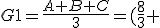 G1=\frac{A+B+C}{3}=(\frac{8}{3} ; 2)