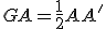 GA=\frac{1}{2}AA'