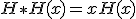 H {3$ \ast}H(x) = xH(x)