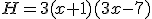 H=3(x+1)(3x-7)
