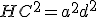 HC^2 = a^2+d^2