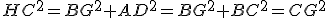 HC^2=BG^2+AD^2=BG^2+BC^2=CG^2