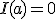 I(a)=0