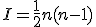 I=\frac{1}{2}n(n-1)