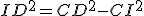 ID^2=CD^2-CI^2