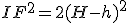 IF^2=2(H-h)^2