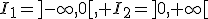 I_1=]-\infty,0[, I_2=]0,+\infty[
