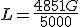L=\fr{4851G}{5000}